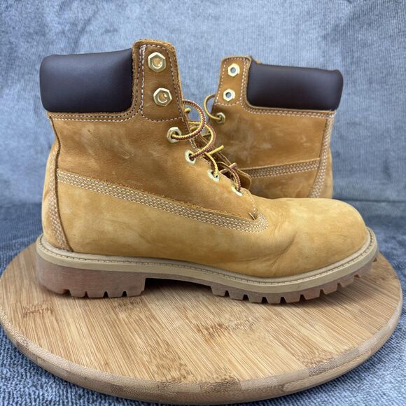 Timberland Boots Mens Size 6 Wheat 6-Inch Premium Waterproof Work Nubuck 12909 - Picture 6 of 10